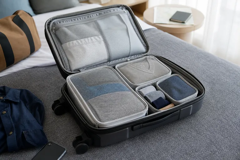 Amazon Basics Packing Cubes travel gear scene