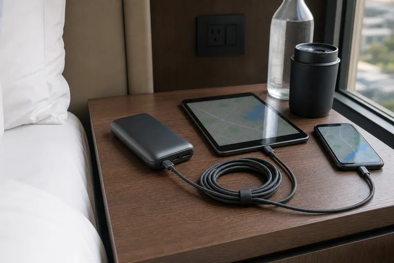 Baseus 65W Power Bank travel gear scene