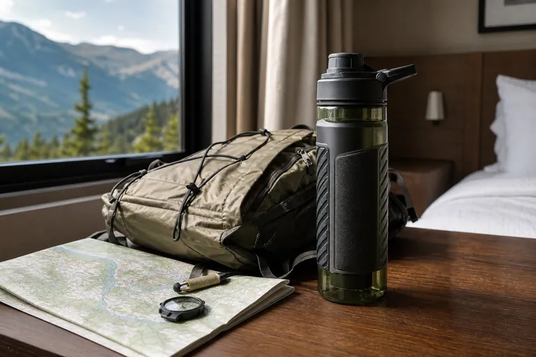 Grayl GeoPress Water Purifier Bottle travel gear scene