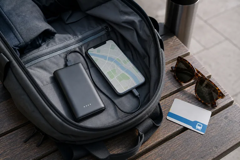 INIU 10000mAh Portable Charger travel gear scene