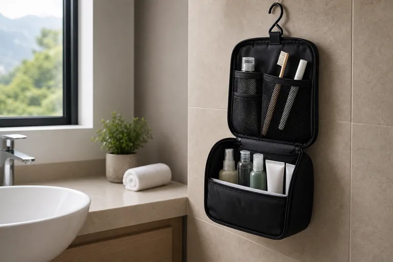 Sea to Summit Hanging Toiletry Bag travel gear scene