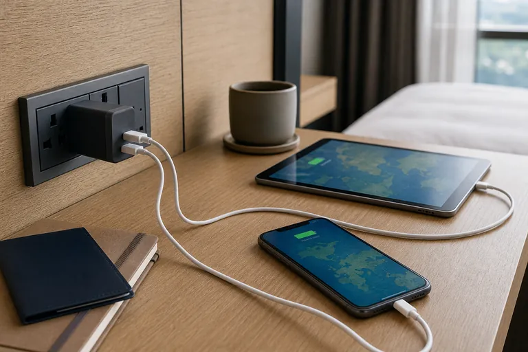 TESSAN USB-C Travel Adapter travel gear scene